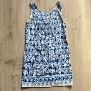 Lilly Pulitzer Blue and White Elephant Print Dress